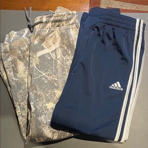 Adidas Kids Blue and Camo Joggers